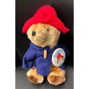 Vtg 1981 Eden Paddington Bear Blue Coat Red Hat Original Tags 8" Darkest Peru